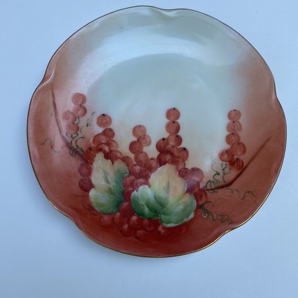 Antique Louise Bavaria Beautifully Painted Lot of 2 Bread Plates Stamp on back - Picture 1 of 10